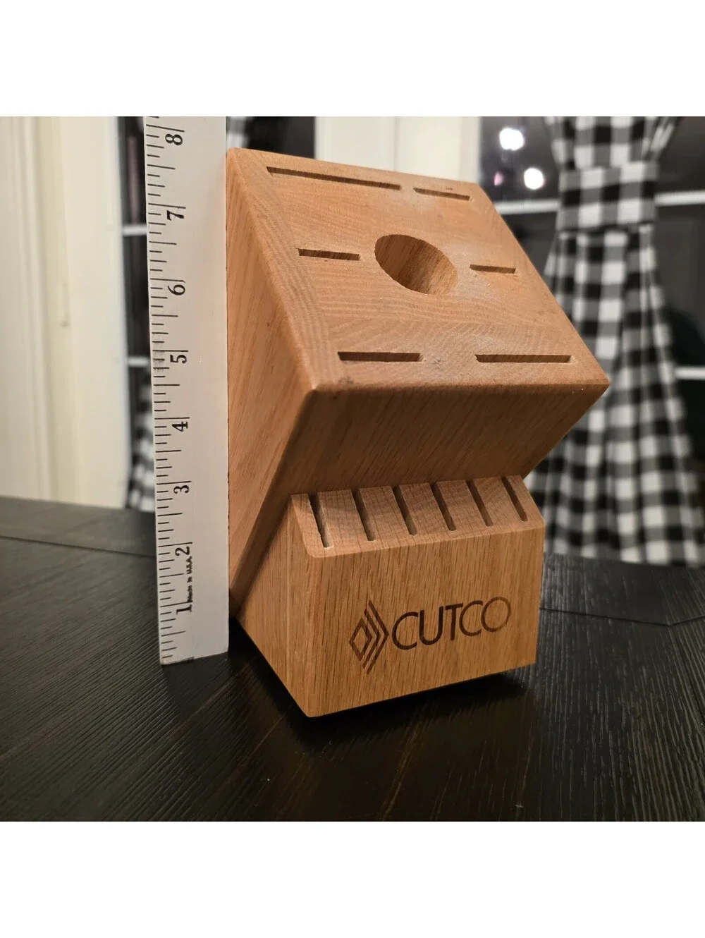 Cutco Wooden Knife Block 13 Slot Kitchen Knife Storage Holder Made In USA EUC